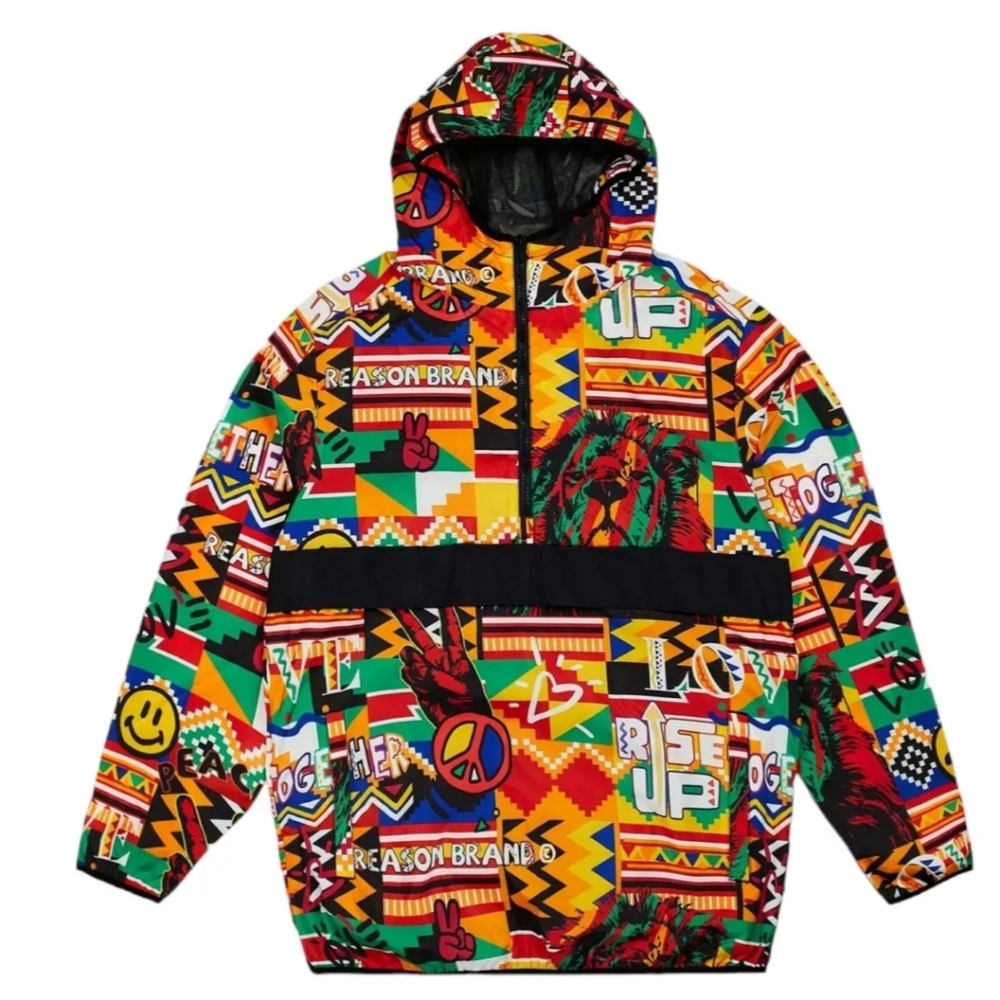 Rise Up Tiger Half-Zip Pullover Jacket Man's Multiple sizes